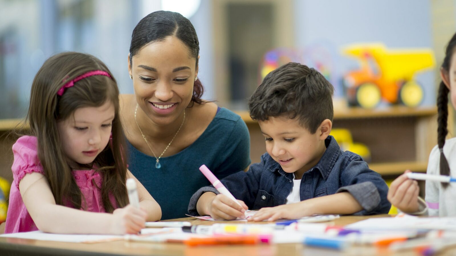 Students writing